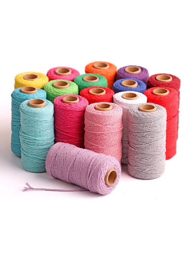 FLIPPED (109 Yards/1.5Mm/35 Colors Optional) Cotton Baker Twine Diy Craft Macramé Natural Cotton Rope Craft Making Knitting String Rope Diy Wedding Decor Supply Christmas Wrapping(Deep Green) - Image 4