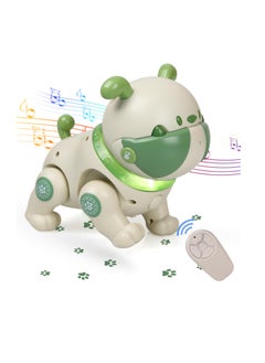 KASTWAVE Robot Dog Toy for Kids, Remote Interactive Electronic Pets with Interactive Touch Sensors, LED Lights, Recording, Smart Dancing Walking RC Robot Puppy Dog for Kids Over 3, Green  - Image 1