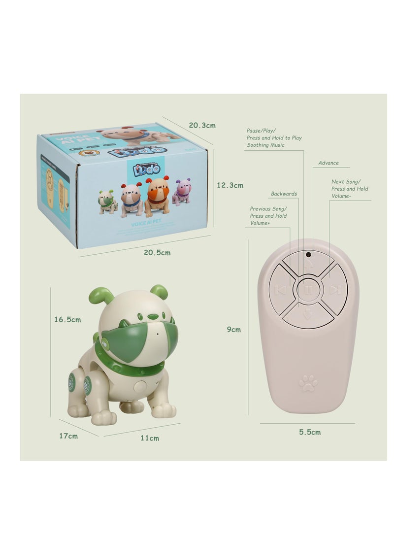 KASTWAVE - Robot Dog Toy for Kids, Remote Interactive Electronic Pets with Interactive Touch Sensors, LED Lights, Recording, Smart Dancing Walking RC Robot Puppy Dog for Kids Over 3, Green - Image 1