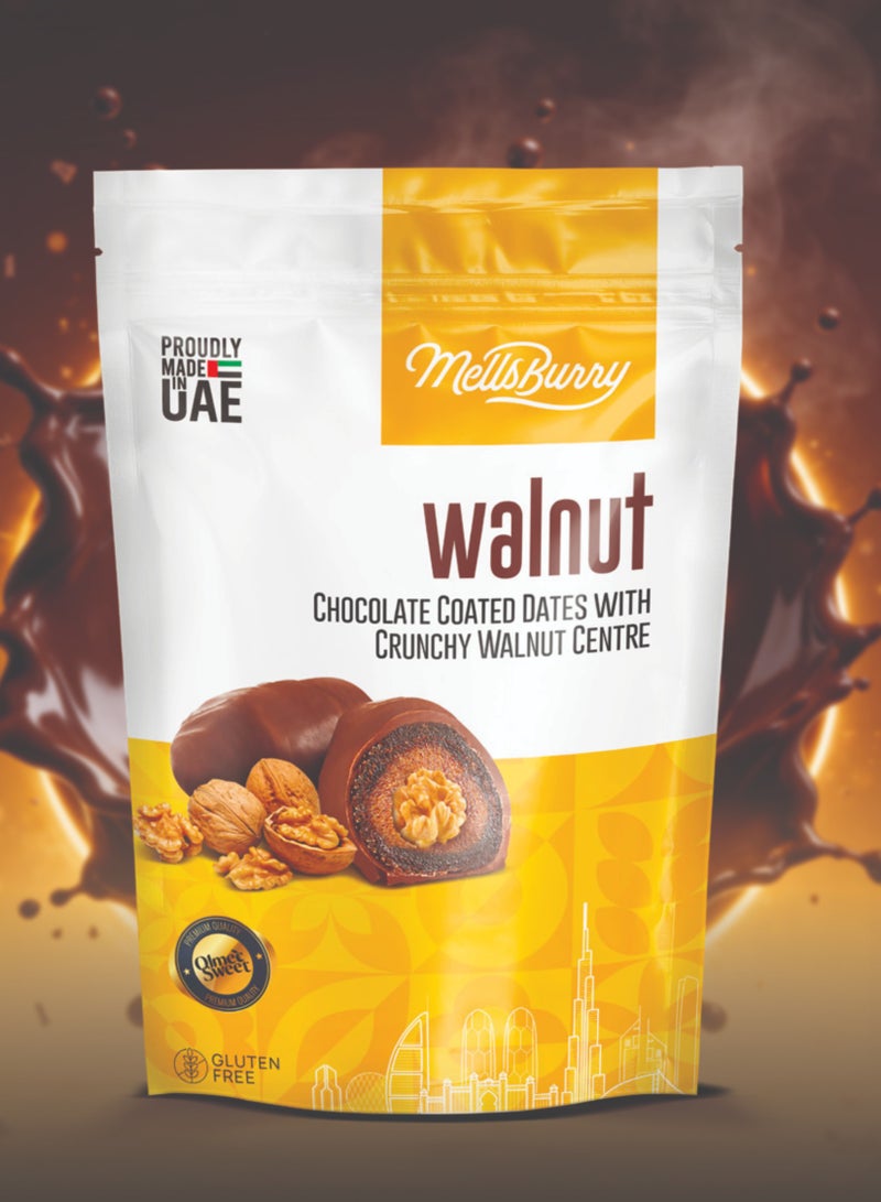 MELLSBURRY Walnut Chocolate Coated Dates with Crunchy Walnut Centre 400g | Premium UAE Made Gluten Free Dates - Image 3