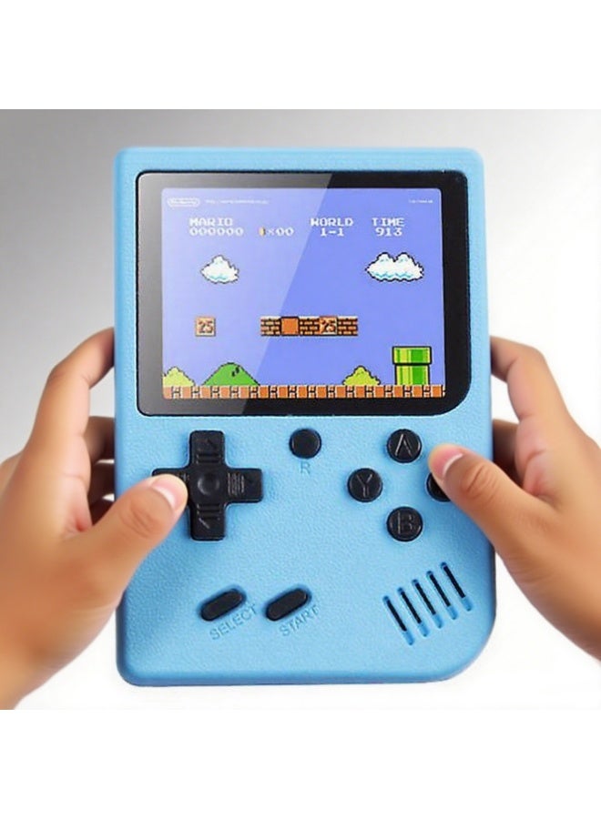 Daytoyz Retro-Style Blue Handheld Gaming Console with Built-In Classic Platformer - Image 1