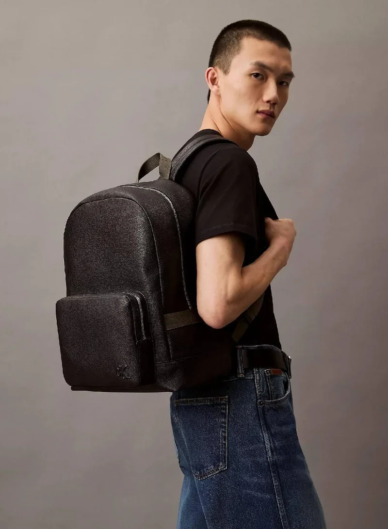 Calvin Klein Jeans Black/Black Cargo Round Backpack for Men | Best Price UAE