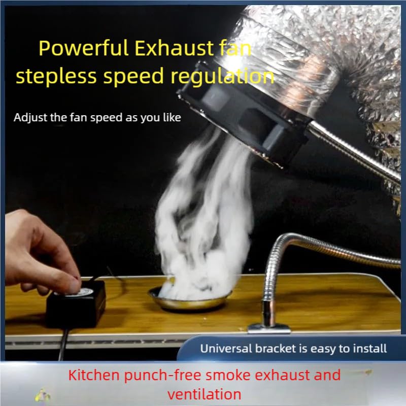 Martians Fume Extractor Adjustable Suction Power Solder with 10-foot smoke exhaust pipe blower fan for Soldering Stained Glass Laser Engraving DIY Projects - Image 3