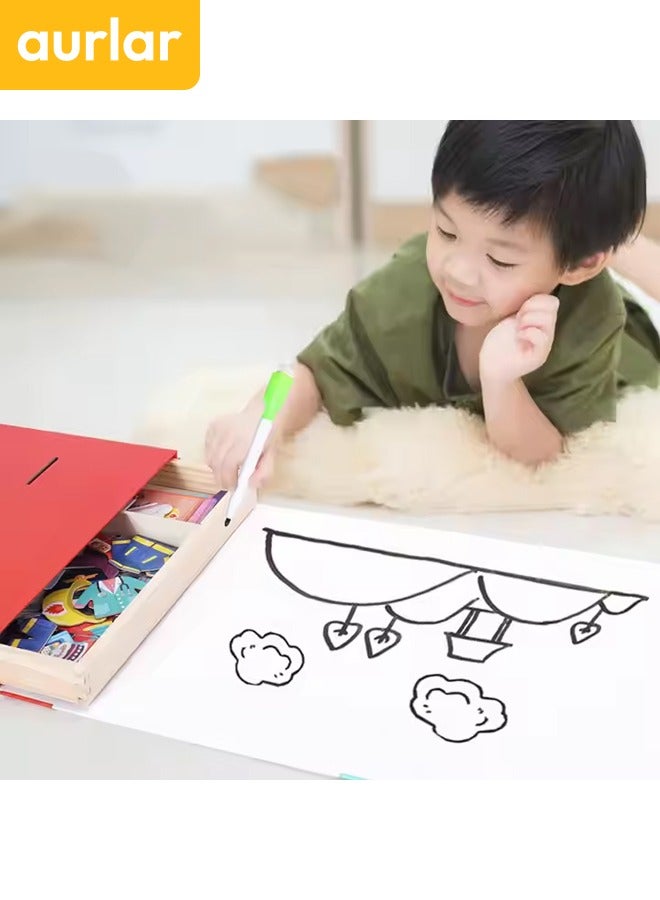 الأورلار لوحة الألغاز المغناطيسية التعليمية للأطفال – تعلم المهن وتبديل الملابس وتنمية الإبداع - Image 3