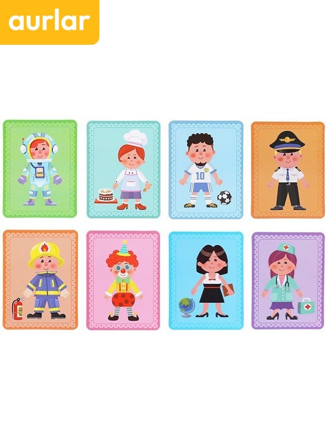 الأورلار لوحة الألغاز المغناطيسية التعليمية للأطفال – تعلم المهن وتبديل الملابس وتنمية الإبداع - Image 5