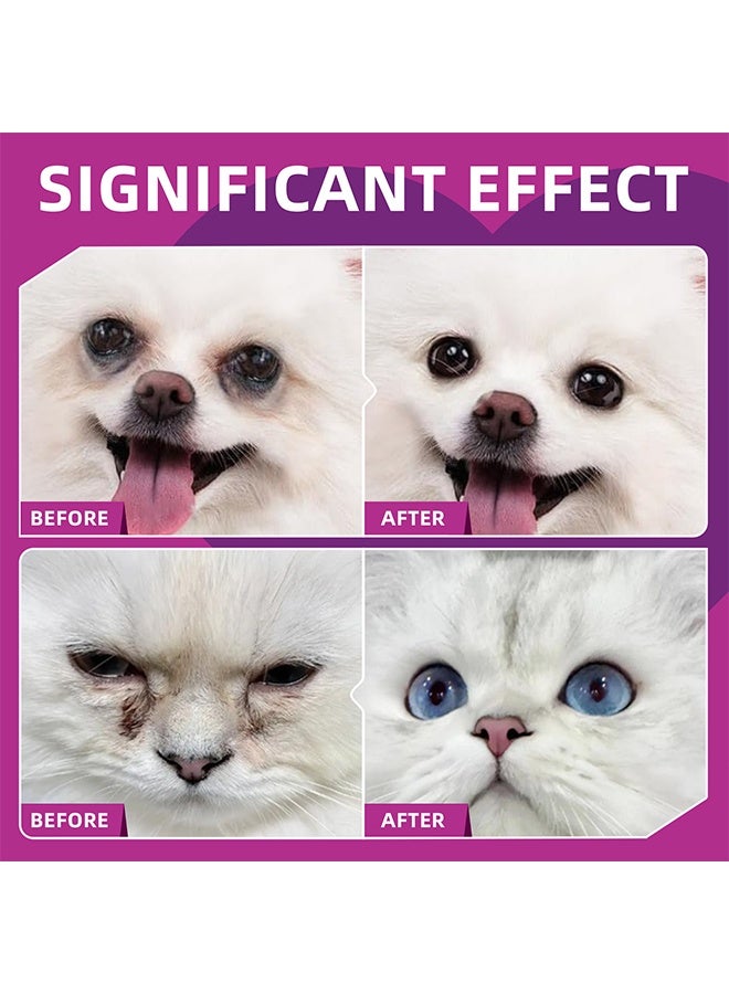 Jellico Pet Eyes Wipes for Dogs & Cats, Gently Remove Tear Stain, Eye Debris, Discharge, Mucus Secretions, Coconut Oil Pet Cleaning Grooming Deodorizing Wipes for Eyes, Wrinkle, Face, 200Pcs - Image 3