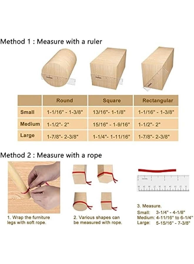 16Pcs  Silicone Chair Leg Floor Protectors, Chair Leg Protectors for Hardwood Floors, Chair Leg Protectors, Chair Leg Caps, Protection for Floor to Prevent Scratches, Noise, Fit 0.75-1.44 - Image 4