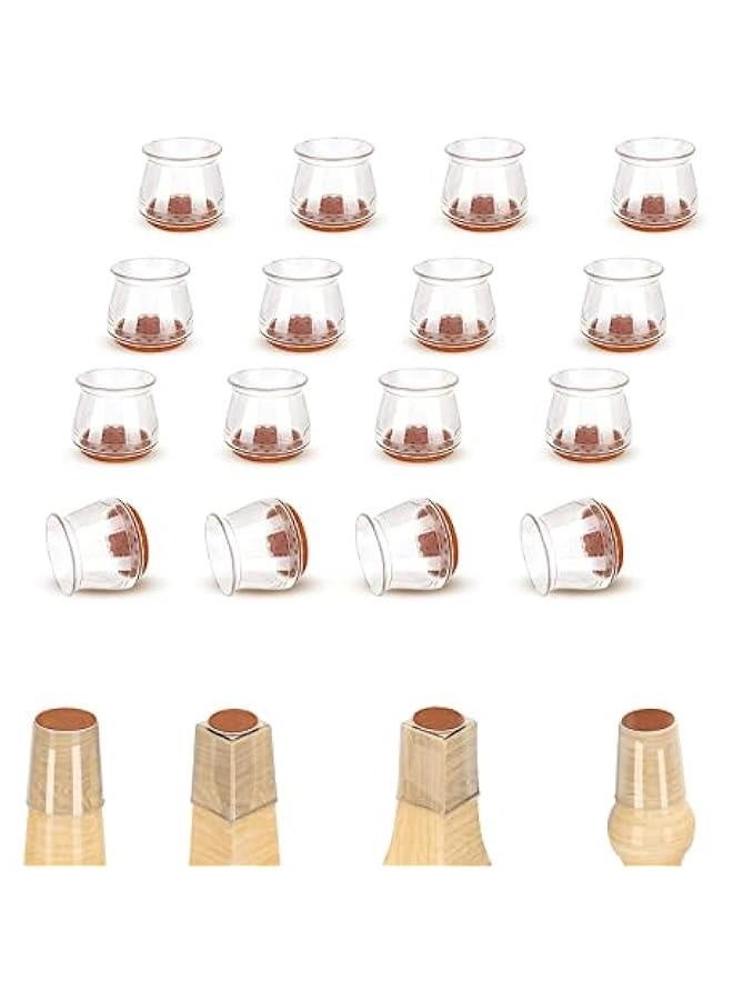 16Pcs  Silicone Chair Leg Floor Protectors, Chair Leg Protectors for Hardwood Floors, Chair Leg Protectors, Chair Leg Caps, Protection for Floor to Prevent Scratches, Noise, Fit 0.75-1.44 - Image 1