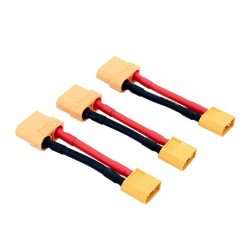 OliYin 3pcs Male XT60 to Female XT90 Connector Converter Adapter with 12awg 196inch WirePack of 3 - Image 3