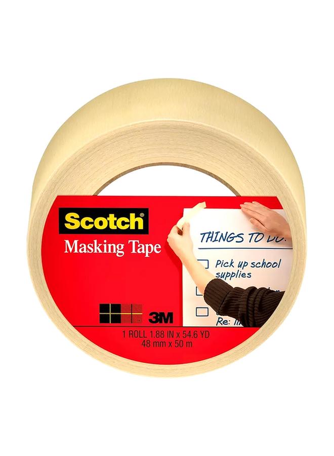 Scotch  Strong Adhesive Holding Easy Use Home and Office Masking Tape Beige 48mm x 50m 7100080321