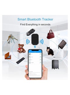 SYOSI 4 Pack Bluetooth Key Finder Locator, Mini Anti Lost Item Finder Tag Key Tracker Alarm For Pet, Key, Wallet, Luggage, Compatible With Ios And Android, with Key Ring (White, Black, Pink, Oranger, Round)  - Image 3