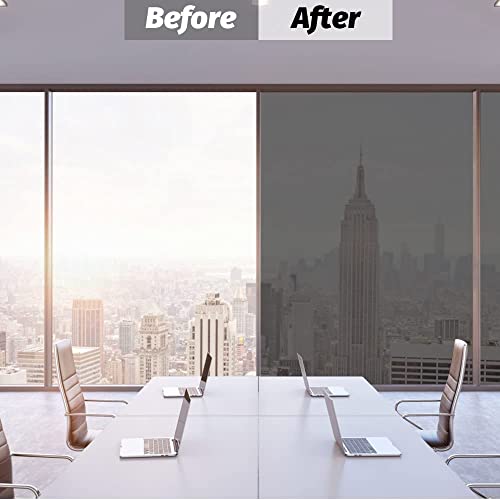 HOME13™ Black Privacy Window Film Sun Blocking Anti UV Reflective Window Glass Tint for Home and Office (20x96 Inch, Black) - Image 5