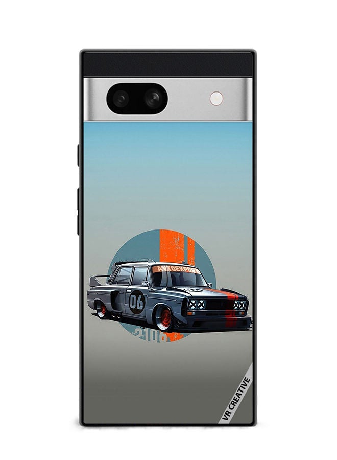 VR CREATIVE Protective Case Cover For Google Pixel 7a Racing Car Design Multicolour - Image 1
