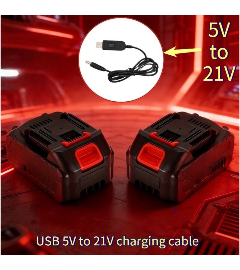 2Pcs USB 5V to 21V Charging Cable 19.69inch For Lithium Battery Tools - Image 2