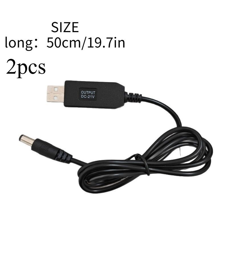 2Pcs USB 5V to 21V Charging Cable 19.69inch For Lithium Battery Tools - Image 4