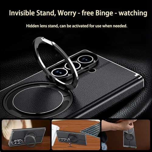Tech Trendz TechTrendz Magnetic Ring Stand Case for Samsung Galaxy Z Fold 7 (2025) | Compatible with Magsafe | Hinge Protection | Shockproof & Slim Back Cover for Z Fold 7 5G (Black) - Image 2