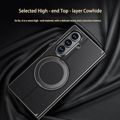 Tech Trendz TechTrendz Magnetic Ring Stand Case for Samsung Galaxy Z Fold 7 (2025) | Compatible with Magsafe | Hinge Protection | Shockproof & Slim Back Cover for Z Fold 7 5G (Black) - Image 3