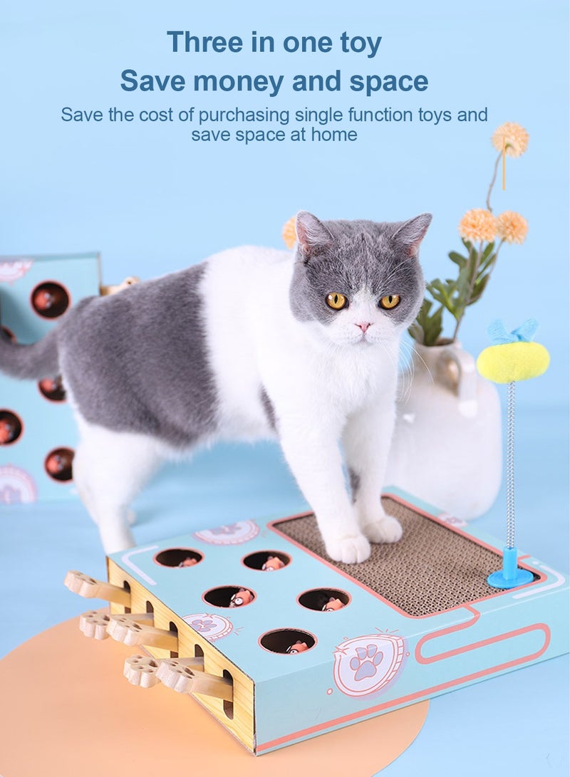 كيدل لعبة القط التفاعلية لعبة الخدش القط لوحة الخدش القط ضرب لعبة الخلد متعددة الوظائف (لعبة القط ذات الثقب الخمس) - Image 2