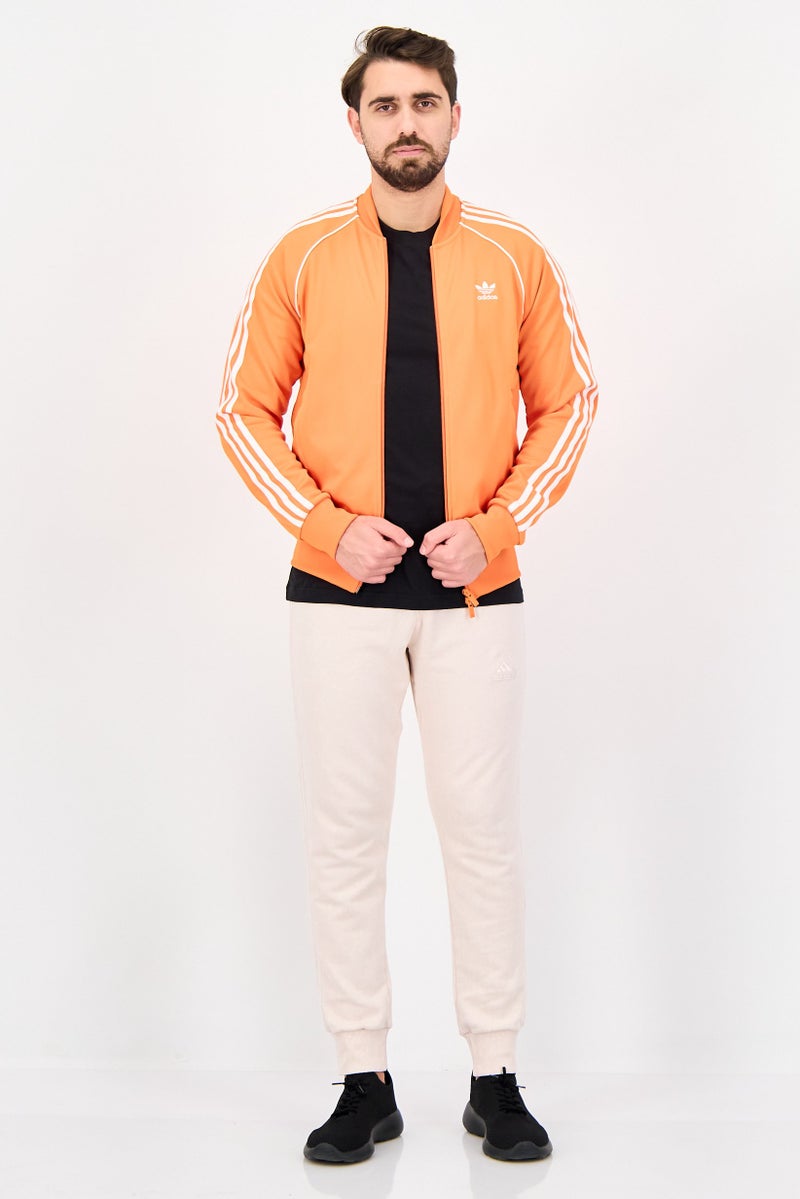 adidas Originals Men Slim Fit Long Sleeve Outdoor Jacket, Orange - Image 4