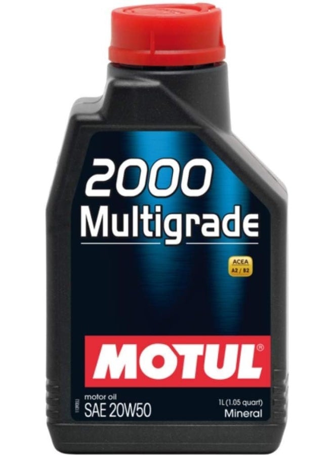 Motul 2000 Multigrade 20W-50 Motor Oil, 1L
