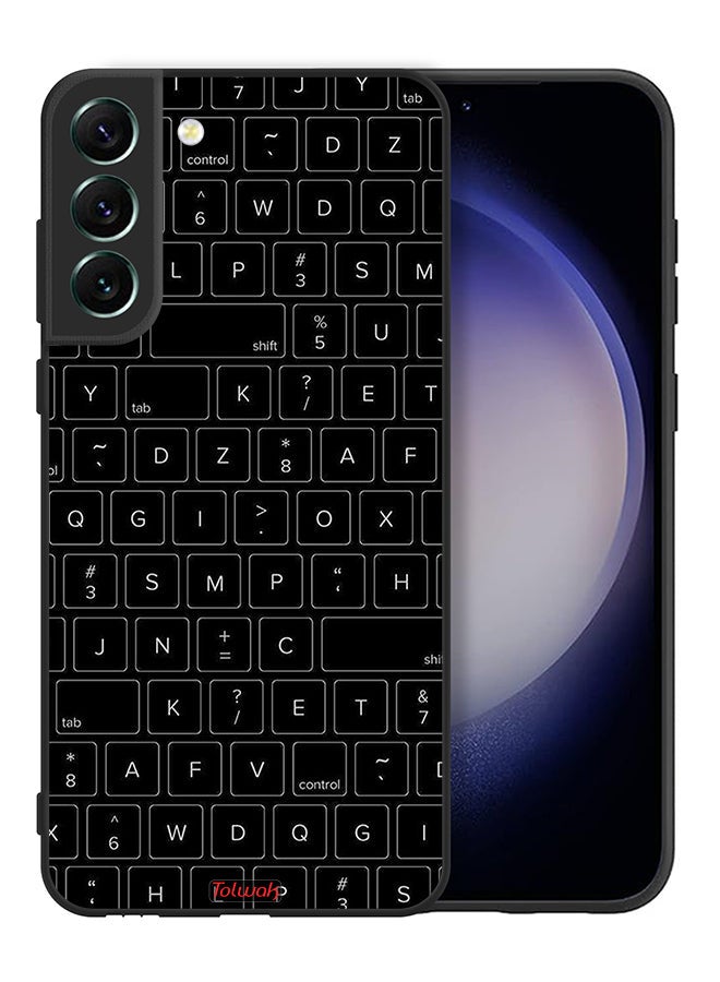 Tolwak Samsung Galaxy S21 Plus 5G Protective Case Cover Random Keyboard Keys Pattern - Image 2