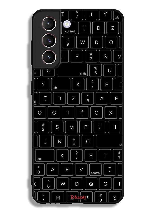 Tolwak Samsung Galaxy S21 Plus 5G Protective Case Cover Random Keyboard Keys Pattern - Image 3