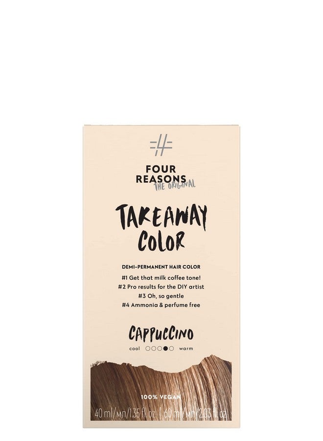 FOUR REASONS Our Reasons Original Takeaway Color Cappuccino 7.35 Warm Light Brown Demipermanent Hair Color Ammoniafree And Fragrancefree Hair Dye 100% Vegan & Cruelty Free - Image 2