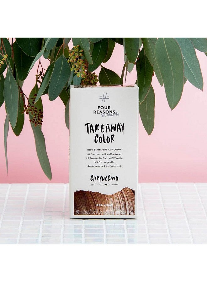 FOUR REASONS Our Reasons Original Takeaway Color Cappuccino 7.35 Warm Light Brown Demipermanent Hair Color Ammoniafree And Fragrancefree Hair Dye 100% Vegan & Cruelty Free - Image 3