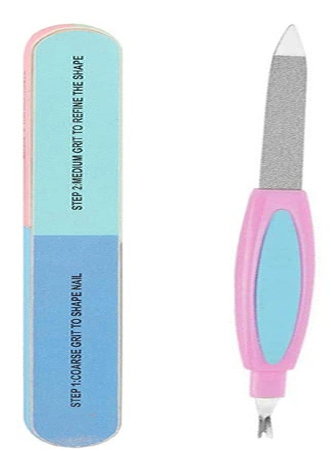 Nail Buffers and Filers Block Nail Care Kit Professional Manicure Pedicure Tool, 7-1 Sides Block Nail Buffer Nail Shaper Bar Nail Polishing Tool for Shiny Nails with Nail Filer - Image 1