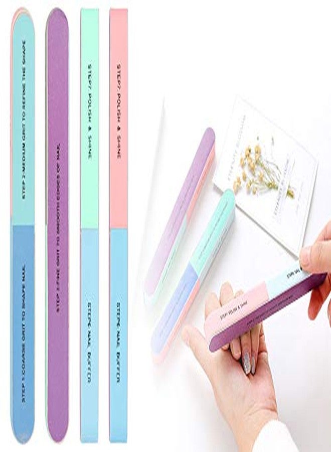 Nail Buffers and Filers Block Nail Care Kit Professional Manicure Pedicure Tool, 7-1 Sides Block Nail Buffer Nail Shaper Bar Nail Polishing Tool for Shiny Nails with Nail Filer - Image 2
