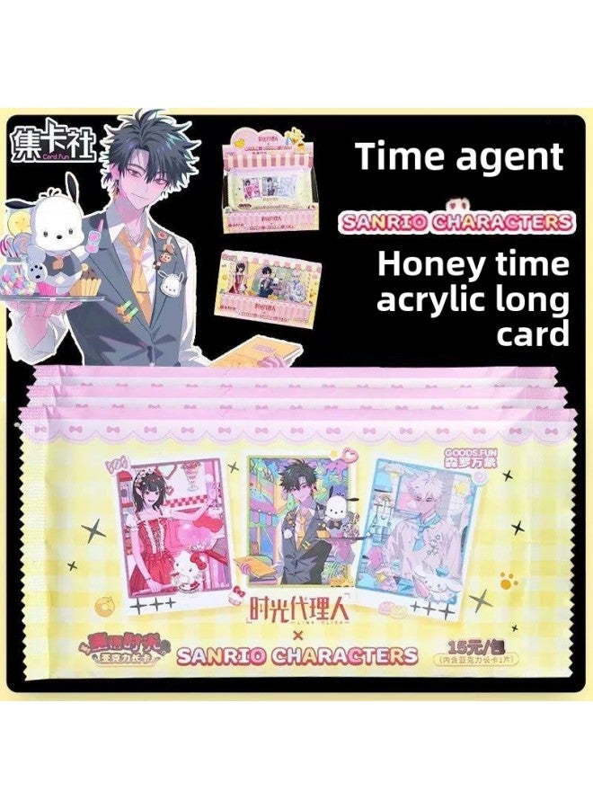 Collection Card Agency Time Agent Sanrio Acrylic Long Card Secret Language Time Joint Collection Card Animation Surrounding-Color:Time Agent Sanrio-10 Yuan Pack [full Box Of 10 Packs]  - Image 2