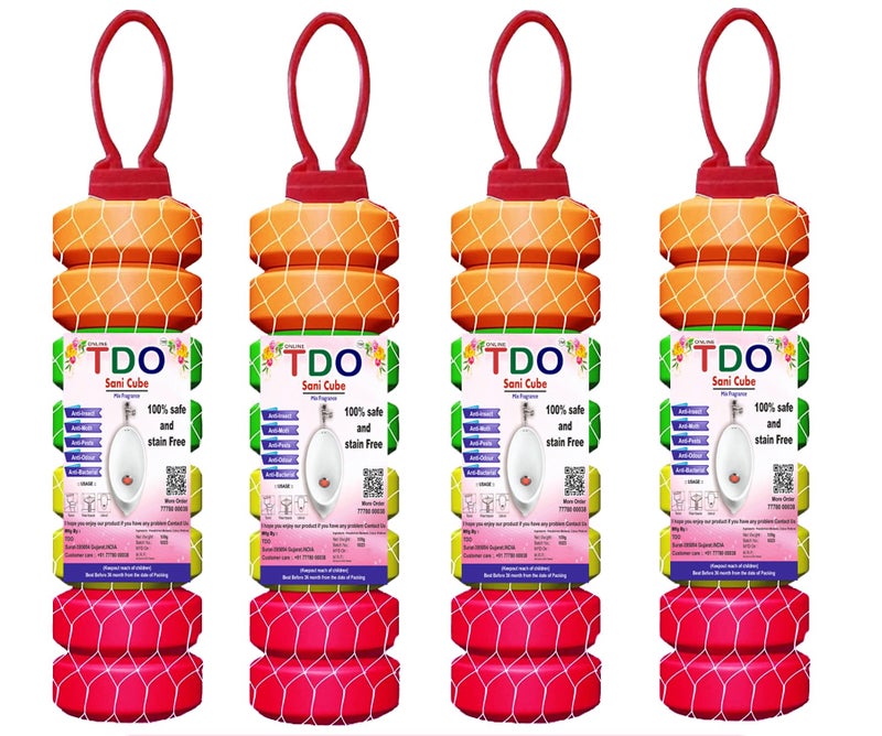 TDO Toilet Bathroom Air Freshener Fragrance Urinal balls Urinal Cubes Sani cube Napthalene balls for Washbasins & Clothes Pantry, Bathroom, Toilet,Wardrobe,wash Basin, Pack of 4 (100 gram Each) - Image 1