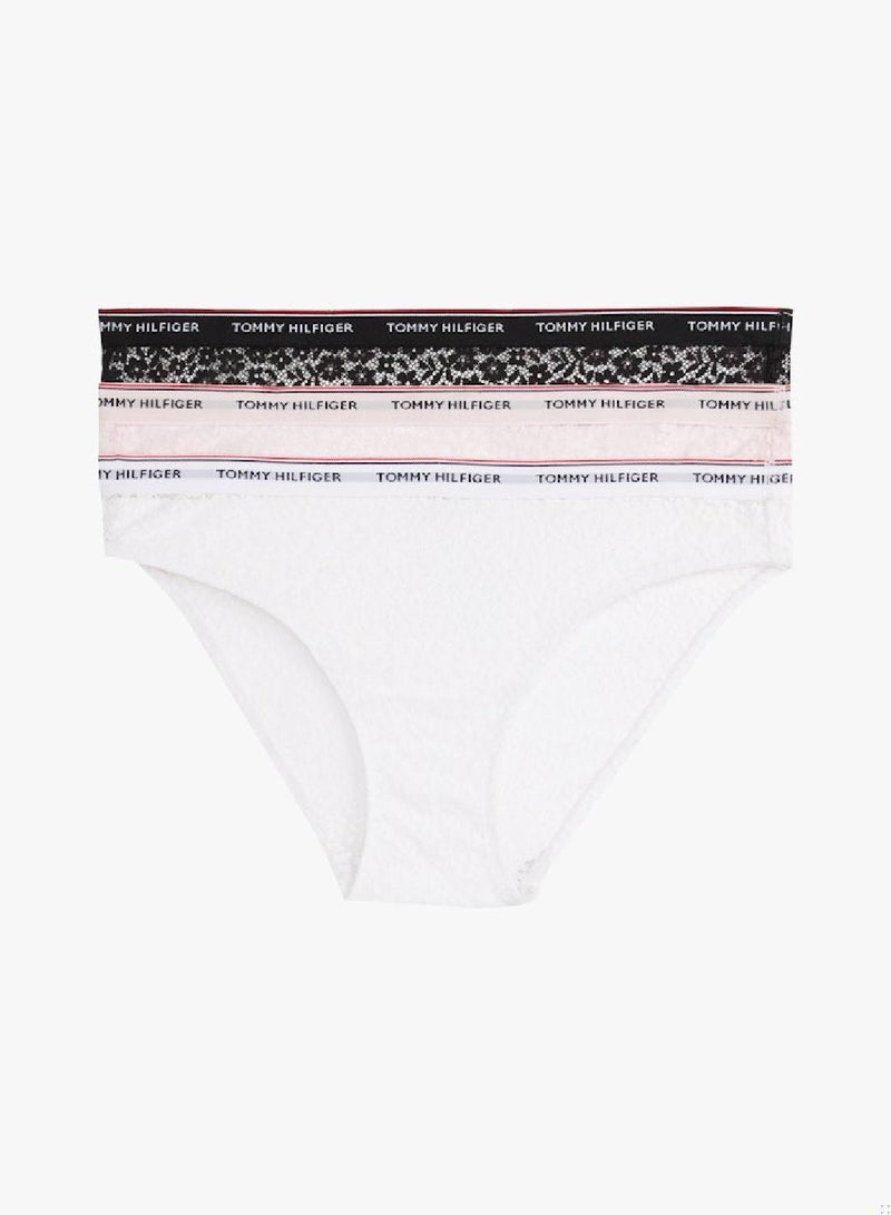 TOMMY HILFIGER 3-Pack Premium Essential Floral Lace Briefs 