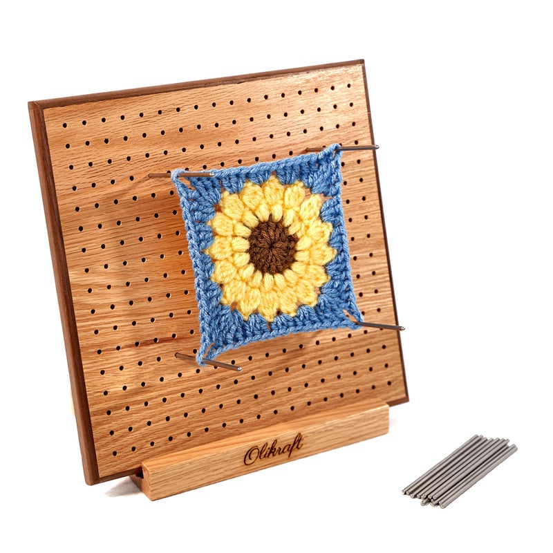Olikraft Olikraft Crochet Blocking Board with Pegs 50 Pins  Granny Square Blocking Boards for Crochet Projects  Yarn Supplies Tools and Accessories and Gadgets 11 inches