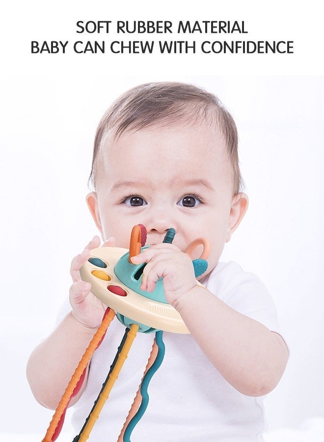 GROIC Baby Sensory Montessori Silicone Toy, Travel Pull String Developing Fine Motor Skill, Multi-Sensory Early Educational Toys Gift for Toddlers - Image 4
