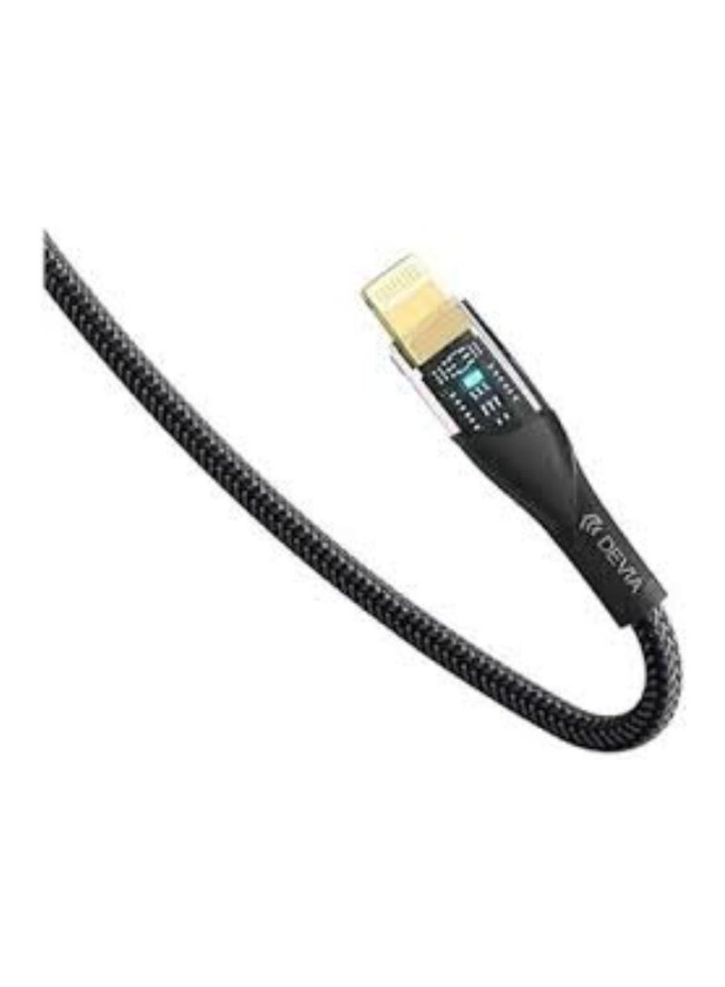 Devia Mp526 USB Lightning cable 1M - Black - Image 1