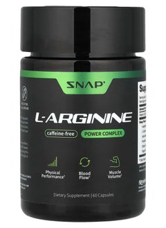 SNAP SUPPLEMENTS L-Arginine Caffeine-Free 60 Capsules 