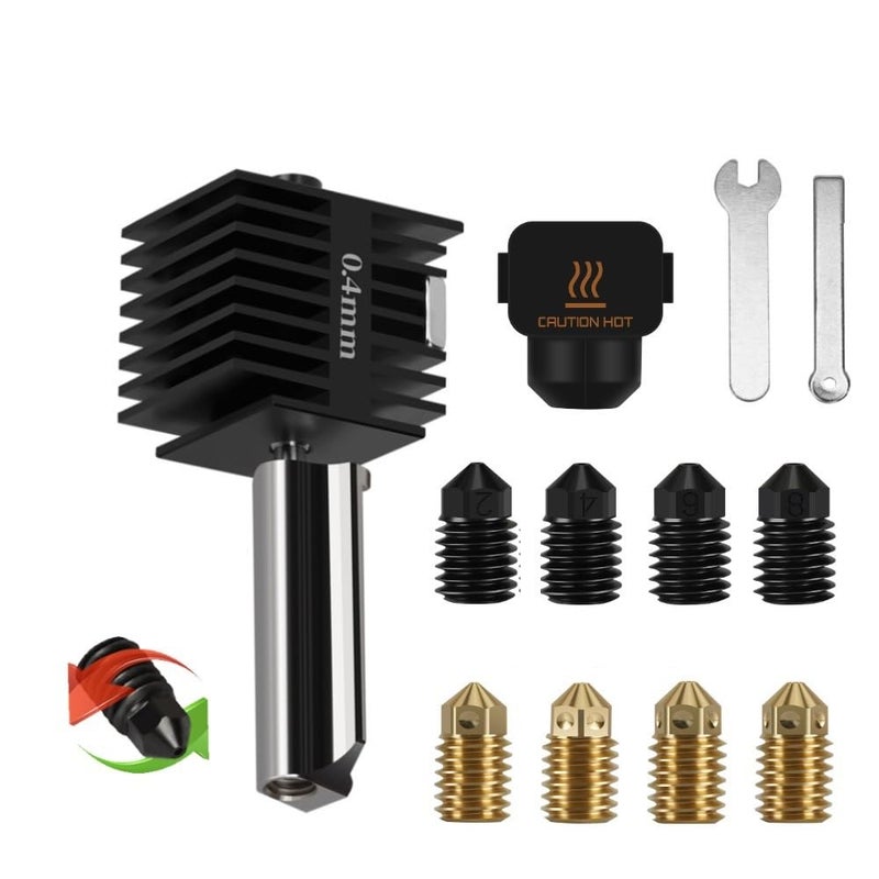 Bambu Lab A1 and A1 Mini Upgrade Hotend Nozzle Kit 4pcs BR 2468 Nozzle - Image 3