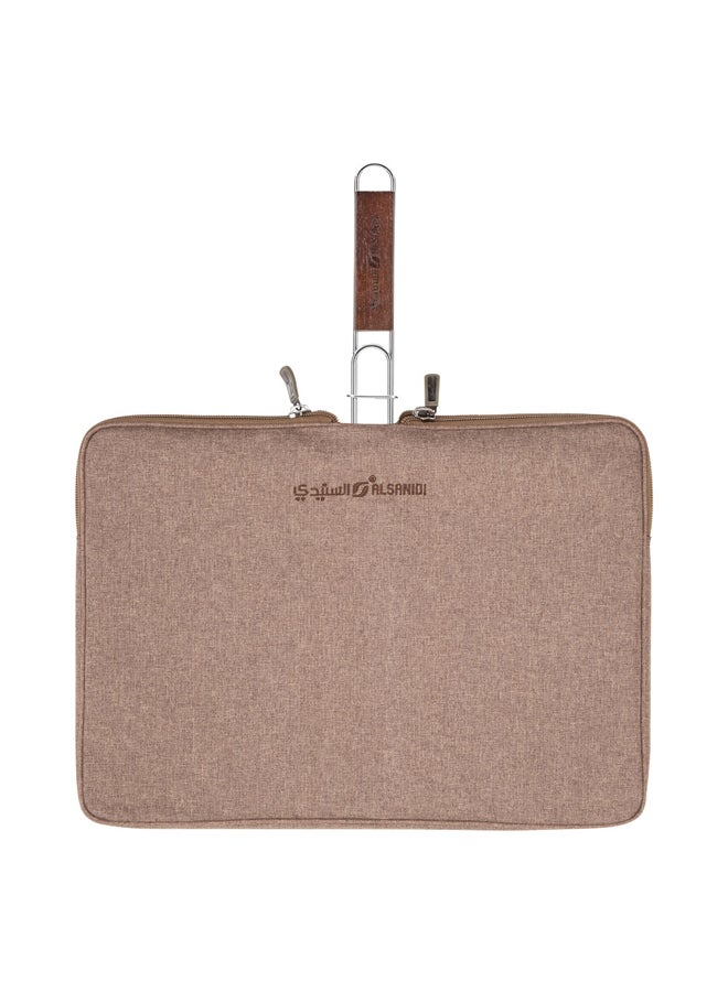 السنيدي شبك شوي متعدد الاستخدامات، شبك شواء، فضي، مقاس 35*50 سم - Image 5