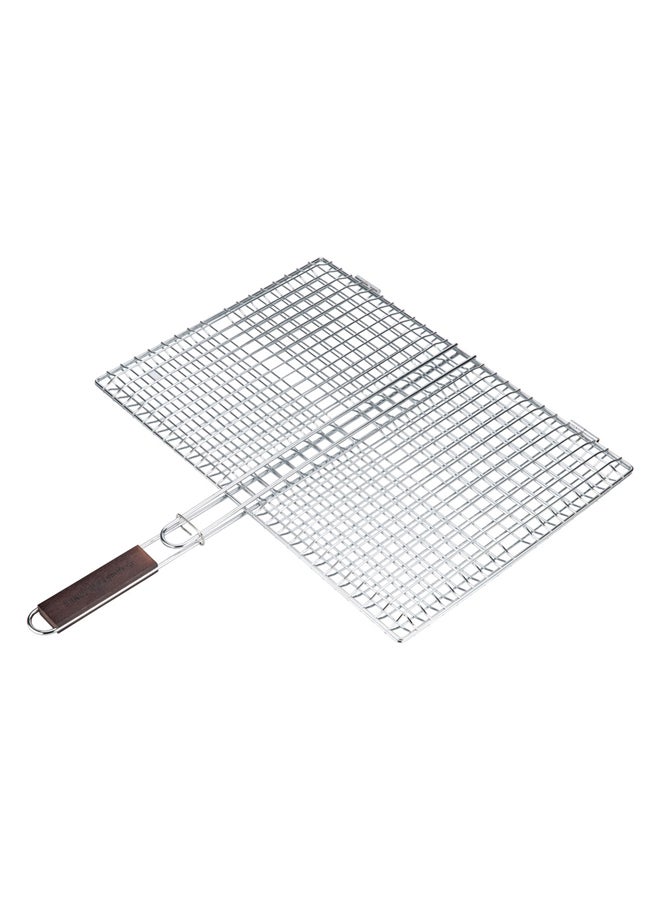 السنيدي شبك شوي متعدد الاستخدامات، شبك شواء، فضي، مقاس 35*50 سم - Image 1
