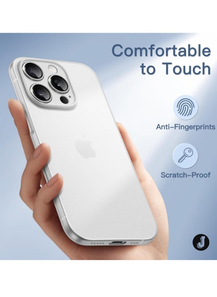 JAJEEK "Ultra-Slim 0.35mm Case for iPhone 16 Pro (6.3 Inch) – Lightweight Matte Finish, Full Camera Protection, Minimalist Hard Shell (Frosted Clear)" - Image 4