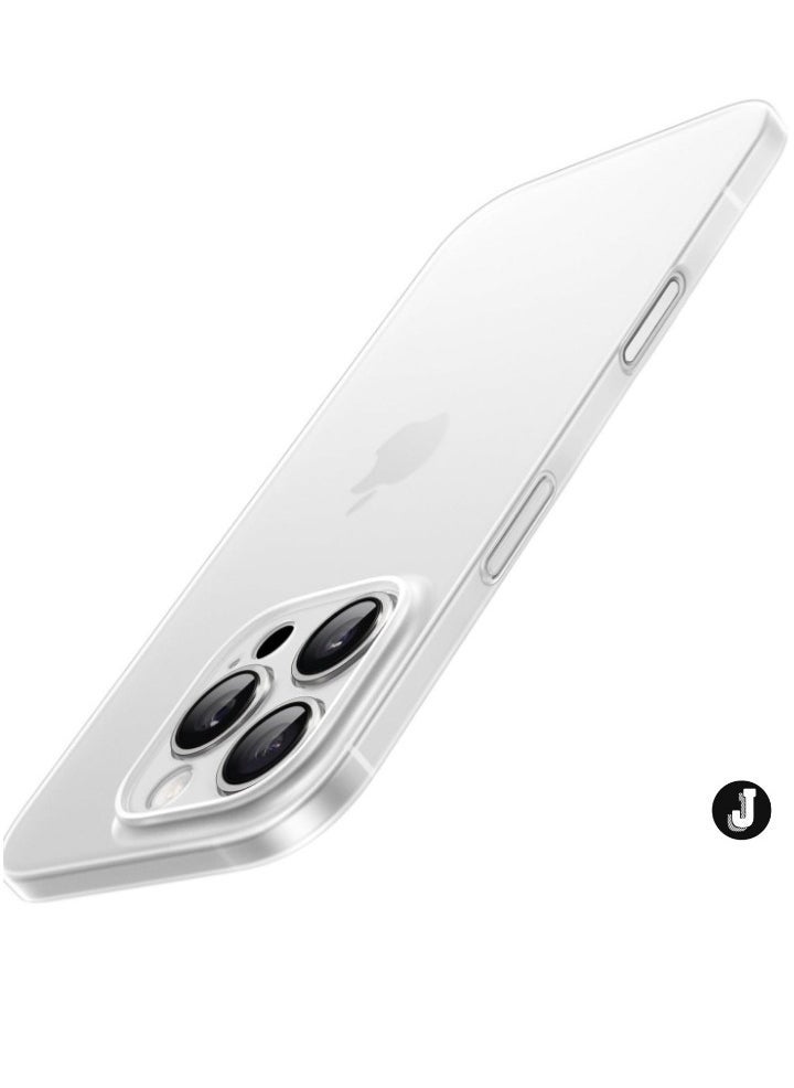 JAJEEK "Ultra-Slim 0.35mm Case for iPhone 16 Pro (6.3 Inch) – Lightweight Matte Finish, Full Camera Protection, Minimalist Hard Shell (Frosted Clear)" - Image 1