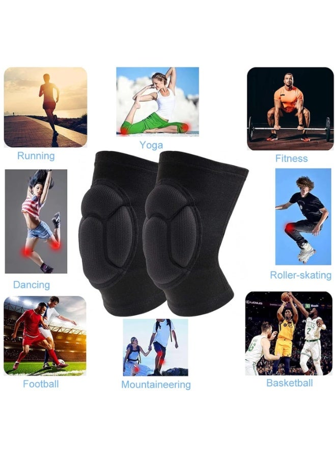 Bukela Knee Pads for Women & Men, Basketball Knee Pads Volleyball Knee Pads for Women Men, Wrestling Knee Pads Wrestling Gear, Crash Pad Snowboarding Gear Knee Protector with Thick EVA Foam Padding, Outdoor Sports Kneeling Pads - Image 5