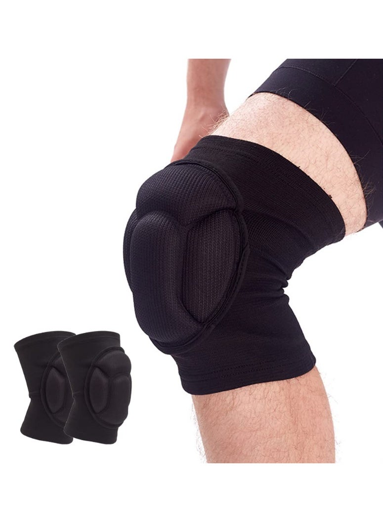 Bukela Knee Pads for Women & Men, Basketball Knee Pads Volleyball Knee Pads for Women Men, Wrestling Knee Pads Wrestling Gear, Crash Pad Snowboarding Gear Knee Protector with Thick EVA Foam Padding, Outdoor Sports Kneeling Pads - Image 1