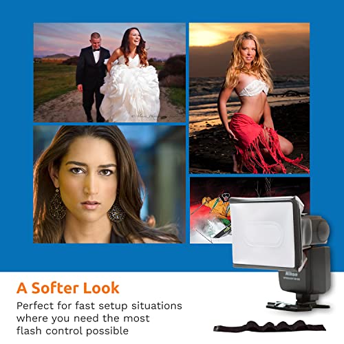 LumiQuest Mini SoftBox, Flash Diffuser & Light Softener, Universal Classic Design for Digital SLR Cameras, Black - Image 4