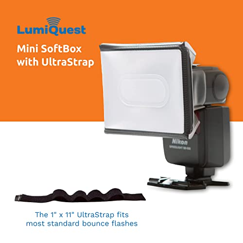 LumiQuest Mini SoftBox, Flash Diffuser & Light Softener, Universal Classic Design for Digital SLR Cameras, Black - Image 2