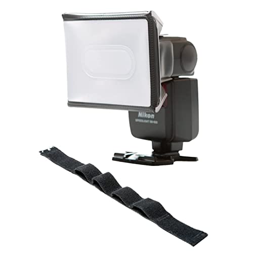 LumiQuest Mini SoftBox, Flash Diffuser & Light Softener, Universal Classic Design for Digital SLR Cameras, Black - Image 1