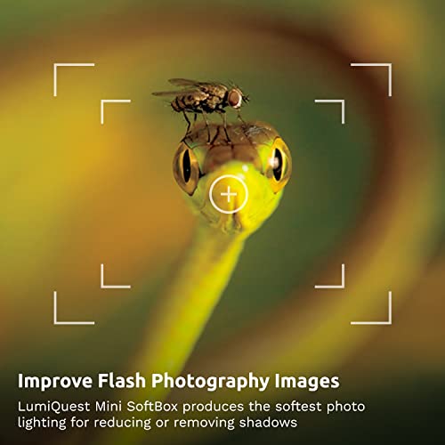 LumiQuest Mini SoftBox, Flash Diffuser & Light Softener, Universal Classic Design for Digital SLR Cameras, Black - Image 5