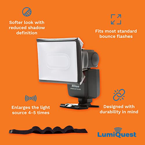 LumiQuest Mini SoftBox, Flash Diffuser & Light Softener, Universal Classic Design for Digital SLR Cameras, Black - Image 3