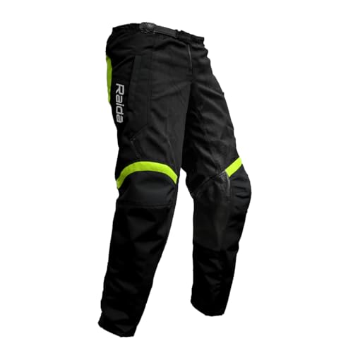 Raida Trailcraft Off-Road Pants | Mx & Trail Ride | Lightweight | Abrasion-Resitant Fabric | Heat Sheild Panel | (XL, Black/Red), Men, Slim Fit - Image 1